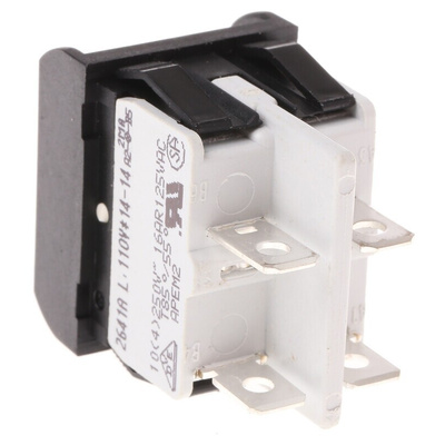 APEM Illuminated DPST, On-None-Off Rocker Switch Panel Mount