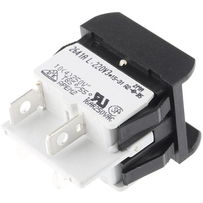 APEM Illuminated DPST, On-None-Off Rocker Switch Panel Mount