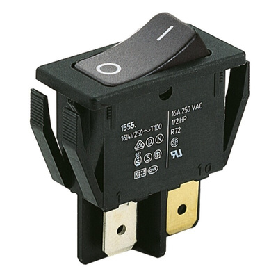 Marquardt DPST, On-None-Off Rocker Switch Panel Mount