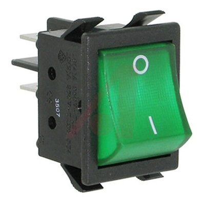 ZF Illuminated DPST, On-None-Off Rocker Switch Panel Mount