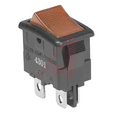 ZF Illuminated DPST, On-None-Off Rocker Switch Panel Mount