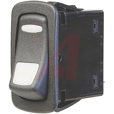 Carling Technologies Illuminated SPST, On-None-Off Rocker Switch Panel Mount