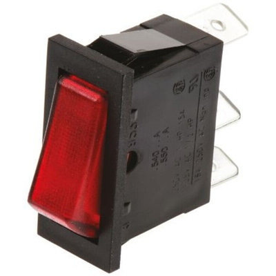 Marquardt Illuminated SPST, On-None-Off Rocker Switch Panel Mount