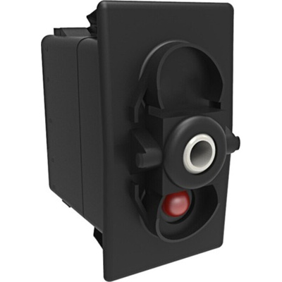 Carling Technologies Illuminated SPST, On-(On) Rocker Switch Panel Mount