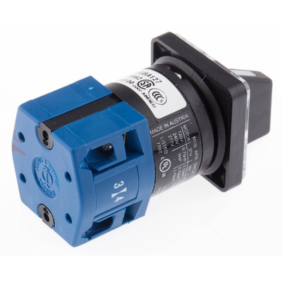 Kraus & Naimer, SP 3 Position Double Throw Cam Switch, 10A