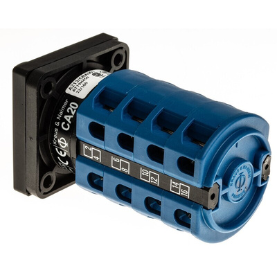 Kraus & Naimer, 4P 3 Position Double Throw Cam Switch, 25A