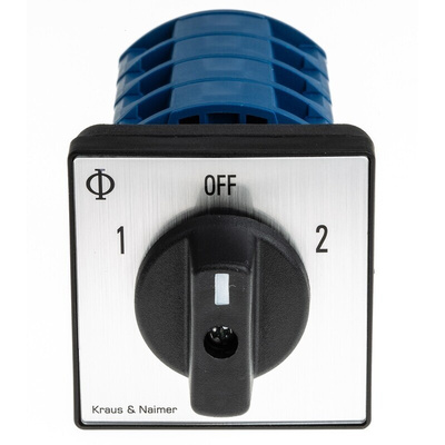 Kraus & Naimer, 4P 3 Position Double Throw Cam Switch, 25A
