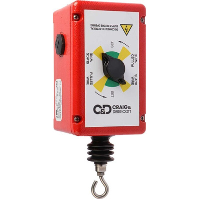 Craig & Derricott GWN Rope Pull Switch, 100m, 2NO/2NC, Straight