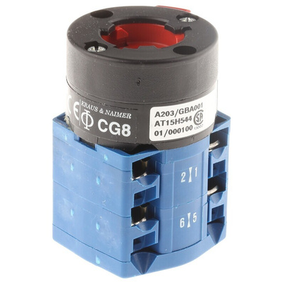 Kraus & Naimer, 4P 2 Position 60° On-Off Cam Switch, 20A