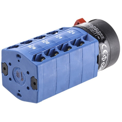 Kraus & Naimer, 4P 2 Position 60° Double Throw Cam Switch, 20A