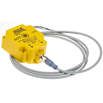 Turck Inductive Block-Style Proximity Sensor, 70 mm Detection, PNP Output, 10 → 65 V dc, IP68