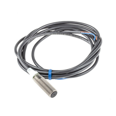Omron Inductive Barrel-Style Proximity Sensor, M12 x 1, 4 mm Detection, PNP Output, 12 → 24 V dc, IP67