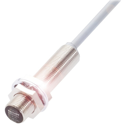 BALLUFF Inductive Barrel-Style Proximity Sensor, M12 x 1, 4 mm Detection, NPN Output, 12 → 30 V dc, IP68