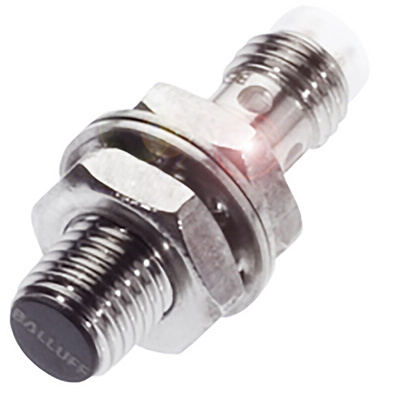 BALLUFF Inductive Barrel-Style Proximity Sensor, M8 x 1, 2 mm Detection, PNP Output, 10 → 30 V dc, IP68