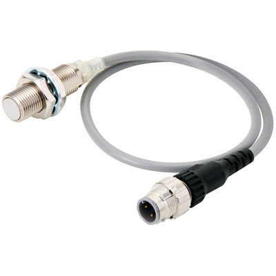 Omron Inductive Barrel-Style Proximity Sensor, M12 x 1, 3 mm Detection, PNP Output, 10 → 30 V dc, IP67