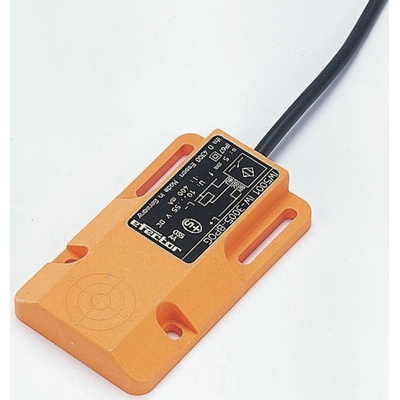 ifm electronic Inductive Block-Style Proximity Sensor, 5 mm Detection, PNP Output, 10 → 36 V dc, IP67