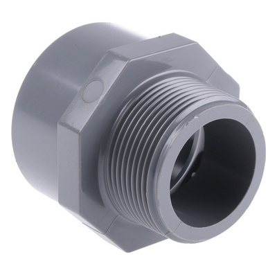 Georg Fischer Straight ABS Adapter, 1-1/2 in R Male x 1-1/2 in Cement Female