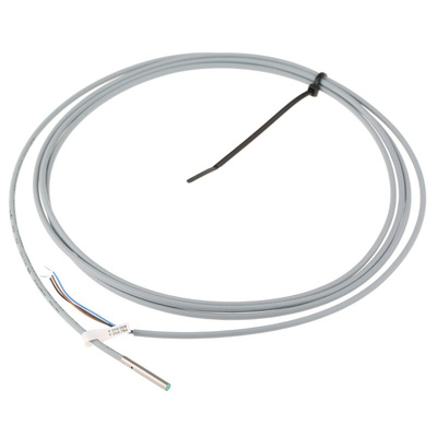 Pepperl + Fuchs Inductive Barrel-Style Proximity Sensor, 0.6 mm Detection, PNP Output, 10 → 30 V dc, IP67