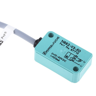 Pepperl + Fuchs Inductive Block-Style Proximity Sensor, 2 mm Detection, NPN Output, 10 → 30 V dc, IP67