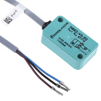 Pepperl + Fuchs Inductive Block-Style Proximity Sensor, 2 mm Detection, NPN Output, 10 → 30 V dc, IP67