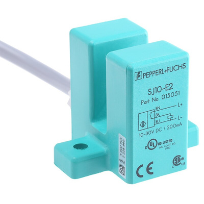 Pepperl + Fuchs Inductive Slot-Style Proximity Sensor, 10 mm Detection, PNP Output, 10 → 30 V dc, IP67