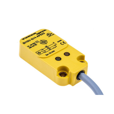 Turck Inductive Block-Style Proximity Sensor, 10 mm Detection, PNP Output, 10 → 30 V dc, IP67