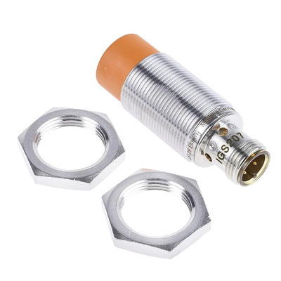 ifm electronic Inductive Barrel-Style Proximity Sensor, M18 x 1, 12 mm Detection, PNP Output, 10 → 36 V dc, IP67