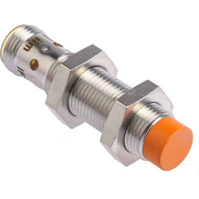 ifm electronic Inductive Barrel-Style Proximity Sensor, M12 x 1, 7 mm Detection, PNP Output, 10 → 36 V dc, IP67