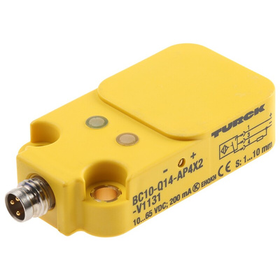Turck Capacitive Block-Style Proximity Sensor, 10 mm Detection, PNP Output, 10 → 65 V dc, IP67