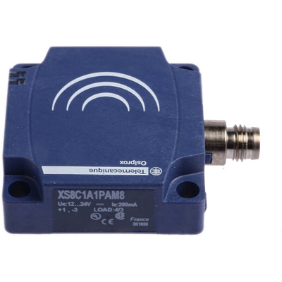 Telemecanique Sensors Inductive Block-Style Proximity Sensor, 25 mm Detection, PNP Output, 12 → 24 V dc, IP67