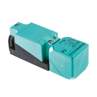 Pepperl + Fuchs Inductive Block-Style Proximity Sensor, 20 mm Detection, NPN Output, 10 → 30 V dc, IP69K