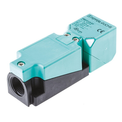 Pepperl + Fuchs Inductive Block-Style Proximity Sensor, 20 mm Detection, NPN Output, 10 → 30 V dc, IP69K