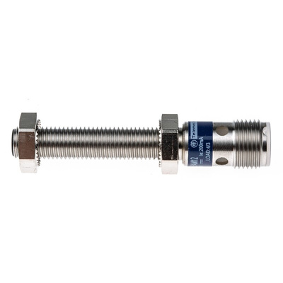 Telemecanique Sensors Inductive Barrel-Style Proximity Sensor, M8 x 1, 1.5 mm Detection, PNP Output, 12 → 48 V