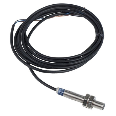 Telemecanique Sensors Inductive Barrel-Style Proximity Sensor, M8 x 1, 2.5 mm Detection, PNP Output, 12 → 48 V