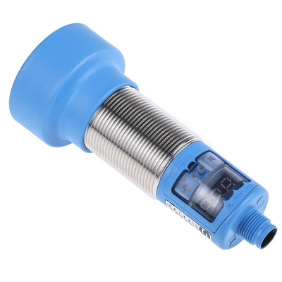Sick Ultrasonic Barrel-Style Proximity Sensor, M30 x 1.5, 350 → 3400 mm Detection, PNP Output, 9 → 30 V