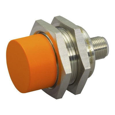 ifm electronic Inductive Barrel-Style Proximity Sensor, M30 x 1.5, 22 mm Detection, PNP Output, 10 → 36 V dc,