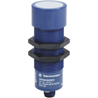 Telemecanique Sensors Ultrasonic Barrel-Style Proximity Sensor, M12 x 1, 0 → 200 mm Detection, PNP & NPN Output,