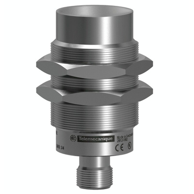 Telemecanique Sensors Inductive Barrel-Style Proximity Sensor, M30 x 1.5, 40 mm Detection, PNP Output, 10 → 30 V