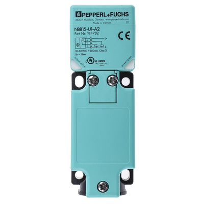 Pepperl + Fuchs Inductive Block-Style Proximity Sensor, 15 mm Detection, PNP Output, 10 → 30 V dc, IP68, IP69K