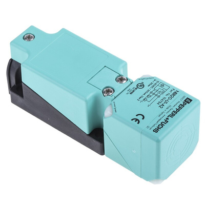 Pepperl + Fuchs Inductive Block-Style Proximity Sensor, 20 mm Detection, PNP Output, 10 → 30 V dc, IP68, IP69K