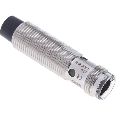 Omron Inductive Barrel-Style Proximity Sensor, M12 x 1, 8 mm Detection, PNP Output, 12 → 24 V dc, IP67