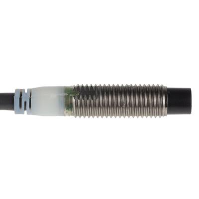 Omron Inductive Barrel-Style Proximity Sensor, M8 x 1, 4 mm Detection, PNP Output, 12 → 24 V dc, IP67