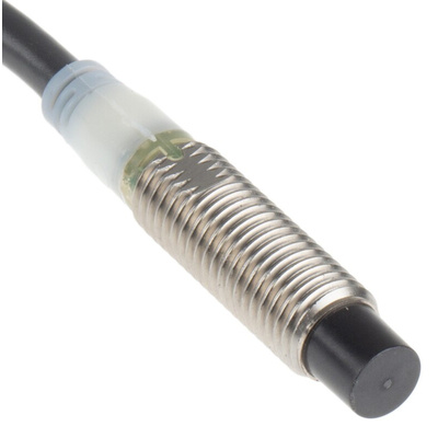 Omron Inductive Barrel-Style Proximity Sensor, M8 x 1, 4 mm Detection, PNP Output, 12 → 24 V dc, IP67