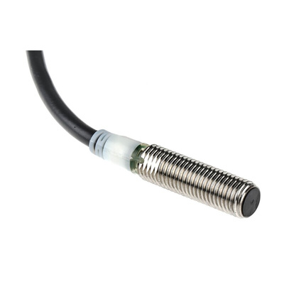 Omron E2A-S Series Inductive Barrel-Style Proximity Sensor, M8 x 1, 2 mm Detection, NPN Output, 12 → 24 V dc,