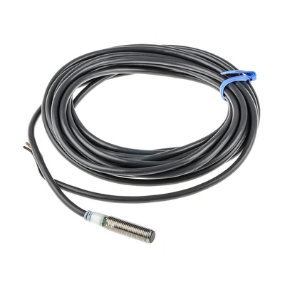 Omron E2A-S Series Inductive Barrel-Style Proximity Sensor, M8 x 1, 2 mm Detection, NPN Output, 12 → 24 V dc,