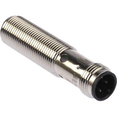 Omron E2B Series Inductive Barrel-Style Proximity Sensor, M12 x 1, 4 mm Detection, PNP Output, 12 → 24 V dc, IP67