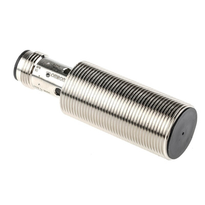 Omron Inductive Barrel-Style Proximity Sensor, M18 x 1, 8 mm Detection, NPN Output, 12 → 24 V dc, IP67