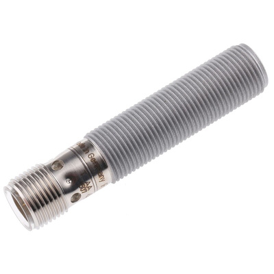 ifm electronic Inductive Barrel-Style Proximity Sensor, M12 x 1, 4 mm Detection, PNP Output, 10 → 36 V dc, IP67