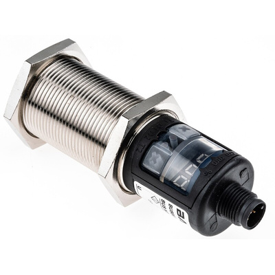 BALLUFF Ultrasonic Barrel-Style Proximity Sensor, M30 x 1.5, 200 → 2000 mm Detection, PNP Output, 9 → 30