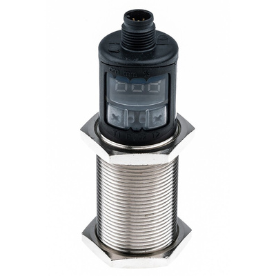BALLUFF Ultrasonic Barrel-Style Proximity Sensor, M30 x 1.5, 200 → 2000 mm Detection, PNP Output, 9 → 30
